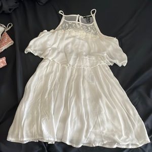 Cute halter dress with mesh neckline